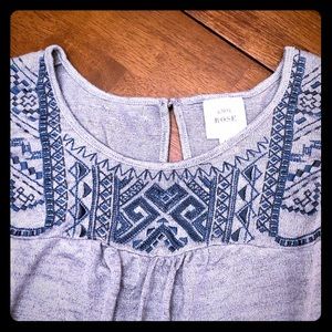 Gray Bohemian Top